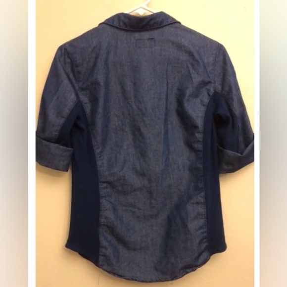 Cavalini Dark Blue Women's Button-Down Shirt - Picture 5 of 8